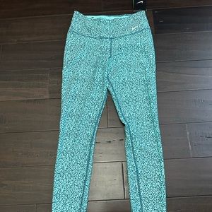 Nike Women's Legend 2.0 Print Training Leggings 669805 Aqua XS NWT